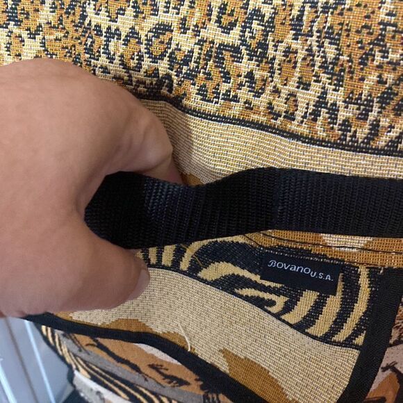 Bovano U.S.A. Animal Safari Print Tapestry Rolling Bag Travel Carry On New w/Tag - Picture 8 of 14